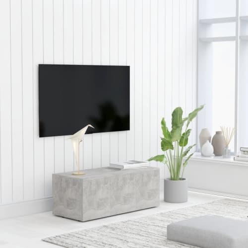 Tv-bänk betonggrå 80x34x30 cm konstruerat trä