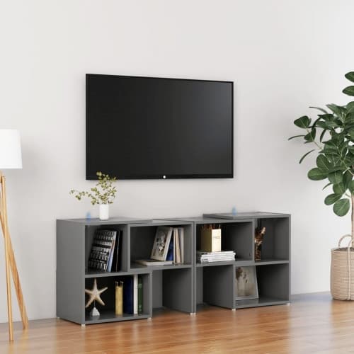 TV-bänk grå 104x30x52 cm konstruerat trä