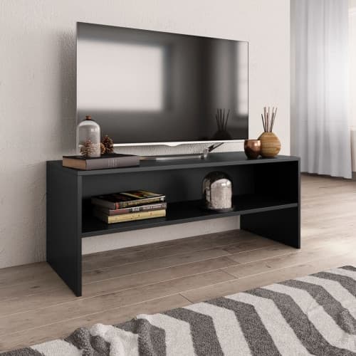 TV-bänk svart 100x40x40 cm konstruerat trä