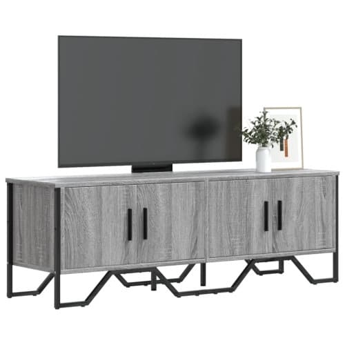 Tv-bänk grå sonoma 122x34x41 cm konstruerat trä