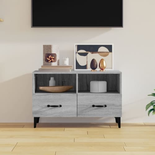 Tv-bänk grå sonoma 80x36x50 cm konstruerat trä