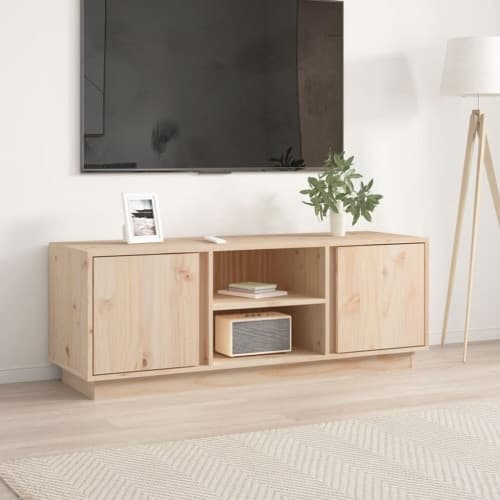 Tv-bänk 110x35x40,5 cm massiv furu
