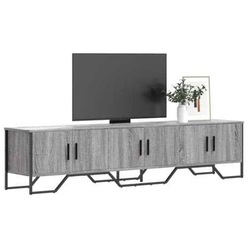 Tv-bänk grå sonoma 180x34x41 cm konstruerat trä
