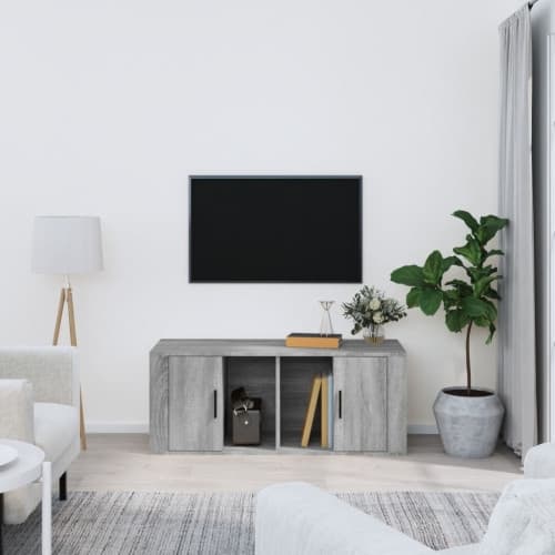 TV-bänk grå sonoma 100x35x40 cm konstruerat trä