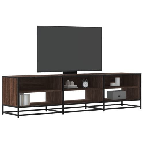 Tv-bänk brun ek 180x40x46 cm konstruerat trä