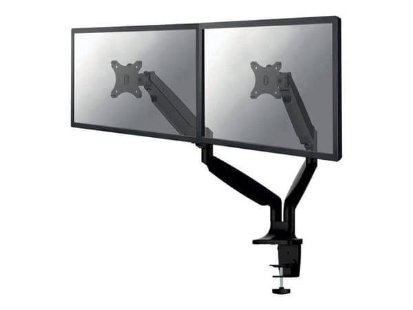 Skrivbordsstöd - NewStar - NM-D750DBLACK - Svart - 2 skärmar - Justerbar höjd 51 cm