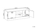 Miniatyrbilde 3 av 9: TV-stativ Hvit Sponplate 102 cm 2 Oppbevaringsskuffer 2 Hyller Skandinavisk Design Stue