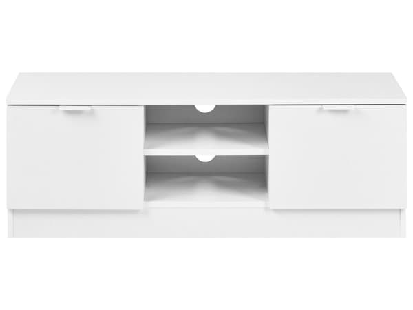 TV-stativ Hvit Sponplate 102 cm 2 Oppbevaringsskuffer 2 Hyller Skandinavisk Design Stue