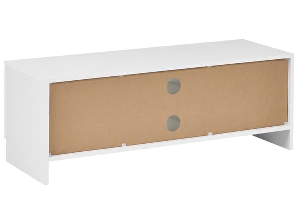 TV-stativ Hvit Sponplate 102 cm 2 Oppbevaringsskuffer 2 Hyller Skandinavisk Design Stue