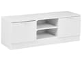 Miniatyrbilde 1 av 9: TV-stativ Hvit Sponplate 102 cm 2 Oppbevaringsskuffer 2 Hyller Skandinavisk Design Stue