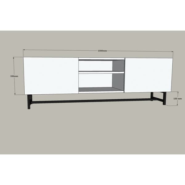 TV-bänk, 150 x 50 x 40 cm, safirbrun
