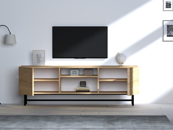 TV-bänk, 150 x 50 x 40 cm, safirbrun
