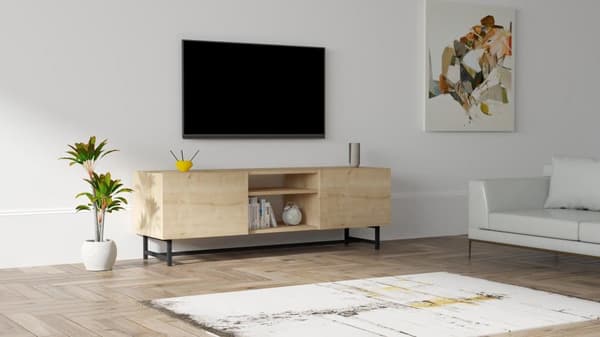 TV-bänk, 150 x 50 x 40 cm, safirbrun