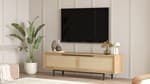 TV-bänk med lådor, 160x45,1x35,5 cm, brun