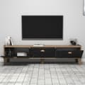 Miniatyrbillede 3 af 6: TV stativ, 178 x 44,8 x 34,6 cm, brun sort