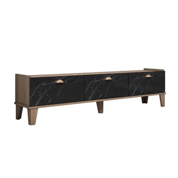 TV stativ, 178 x 44,8 x 34,6 cm, brun sort