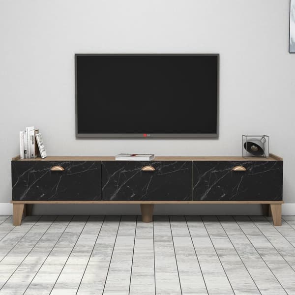 TV stativ, 178 x 44,8 x 34,6 cm, brun sort
