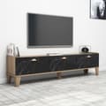 Miniatyrbillede 1 af 6: TV stativ, 178 x 44,8 x 34,6 cm, brun sort