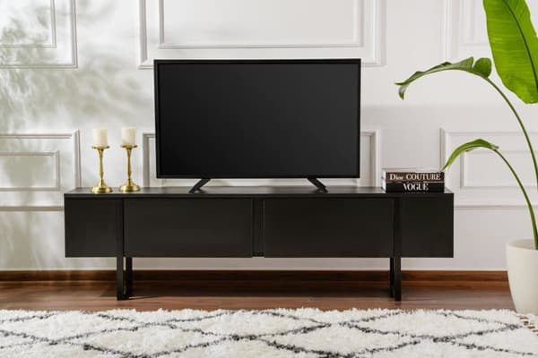TV stativ, Serenity, 180x50x29,5 cm, Sort