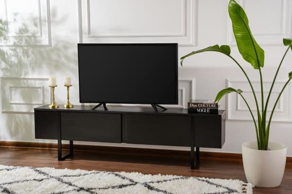 TV stativ, Serenity, 180x50x29,5 cm, Sort