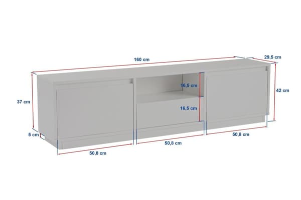 TV stativ, Vanguard, 160x42x29,5 cm, Grå