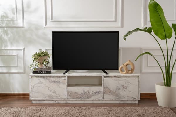 TV-bänk, Vanguard - Fressia marmor, 160x42x29,5 cm