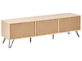 Miniatyrbillede 5 af 10: RTV-skab lysebrunt opbevaringsbord med tre hylder jernopbevaring minimalistisk stil til stuen