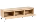Miniatyrbillede 6 af 10: RTV-skab lysebrunt opbevaringsbord med tre hylder jernopbevaring minimalistisk stil til stuen
