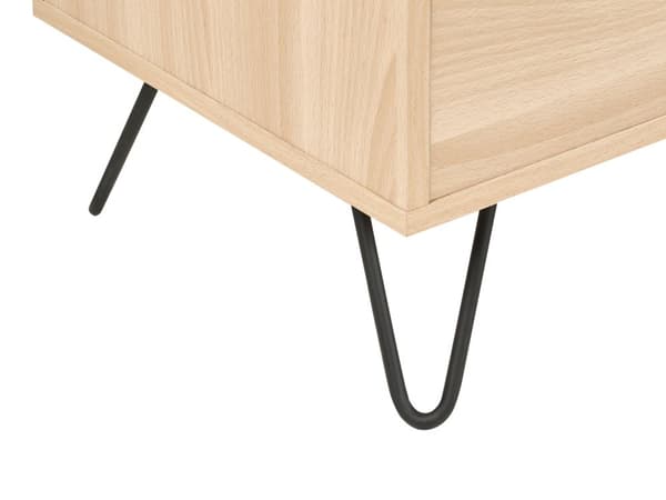 RTV-skab lysebrunt opbevaringsbord med tre hylder jernopbevaring minimalistisk stil til stuen