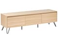 Miniatyrbillede 1 af 10: RTV-skab lysebrunt opbevaringsbord med tre hylder jernopbevaring minimalistisk stil til stuen