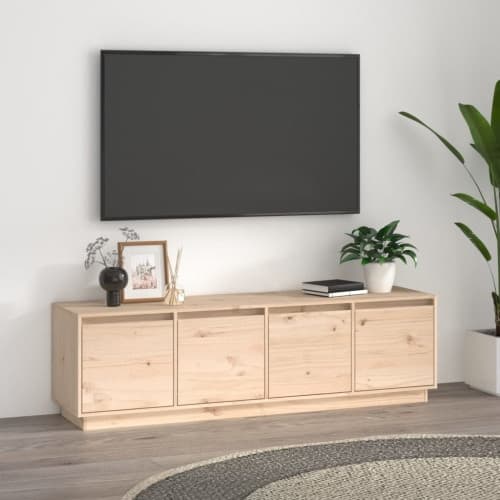 Tv-bänk 156x37x45 cm massiv furu