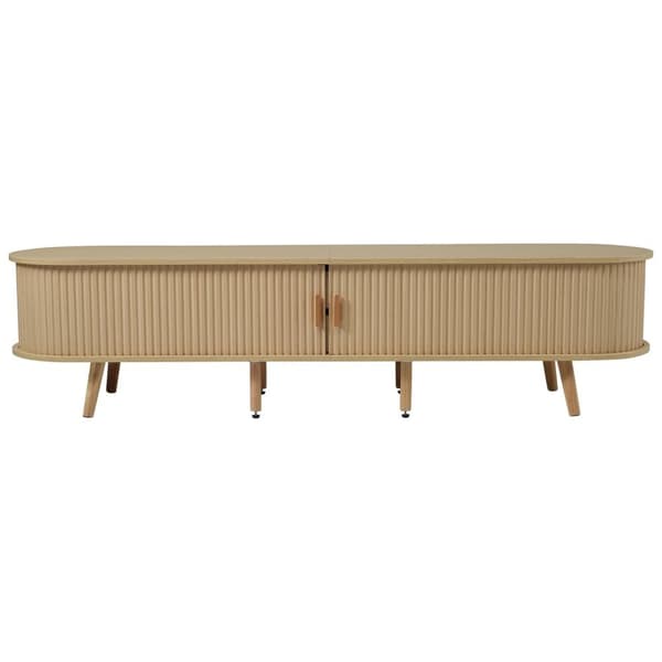 TV-bord 175x40x42 cm - med 2 skuffer - med 2 skydelåger - natur