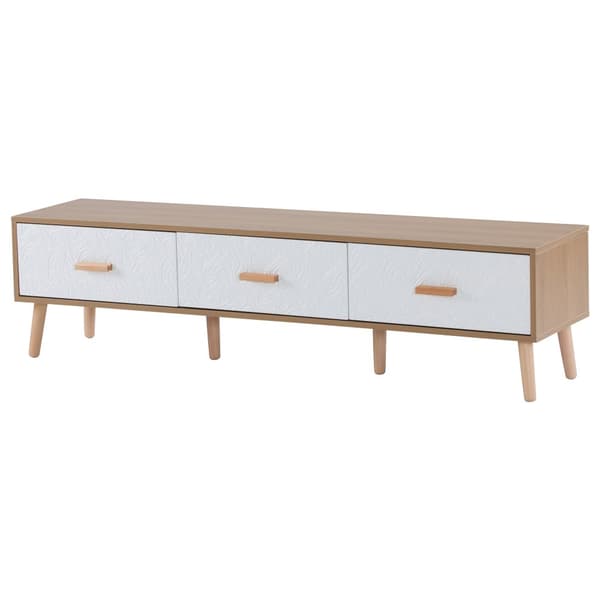 TV-skab 150 cm - 3 skuffer - spånplade - hvid