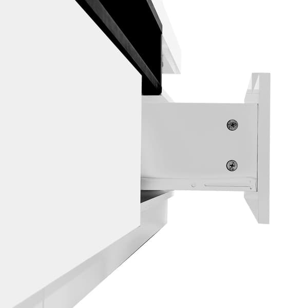 160 cm TV-möbel med LED - 3 lådor - lämplig för 70 tums TV-apparater - vit