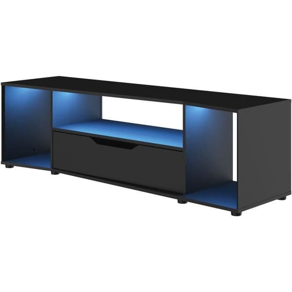 Gamer TV-skåp - HACK - Svart - 163 x 45 x 48 cm - DIAGONE