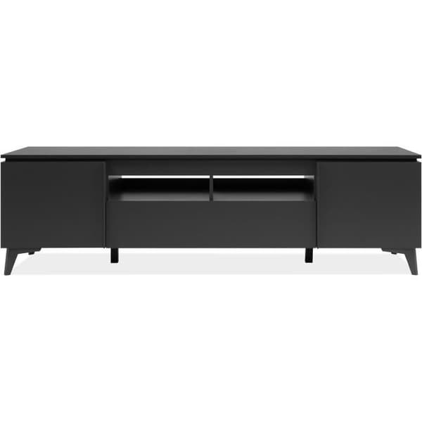 TV-skåp - Bertrix 56A - Skiffer / antracit - 177x51,5x40 cm - 2 luckor - 1 låda - 2 nischer