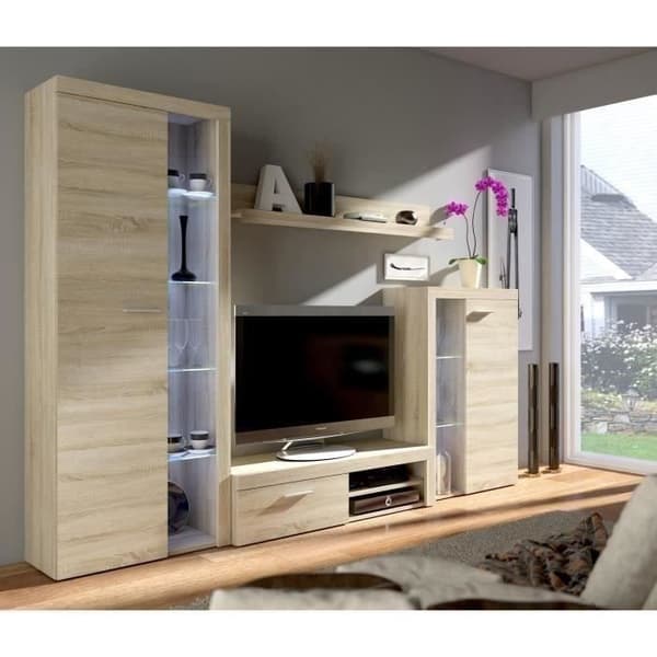 TV-möbel - Samtida - Dekor ek sonoma - L 120 cm - RUMBA
