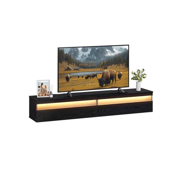 TV-taso, VASAGLE LTV133B02, 147x35x30 cm, eebenmusta