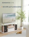 Miniatyrbillede 2 af 6: TV Skab, SONGMICS HOME LTV500W01, 110x35x46 cm, Hvid
