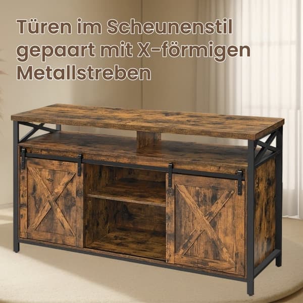 TV-bänk, 40x147x76 cm, Vintage Svart