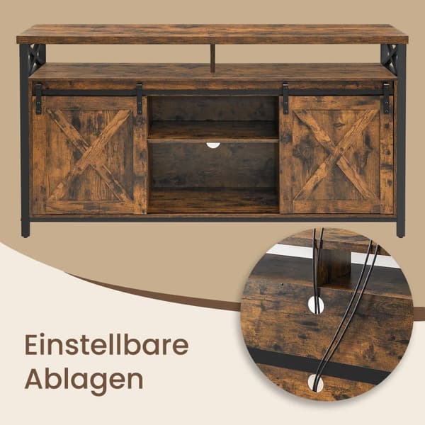 TV-bänk, 40x147x76 cm, Vintage Svart