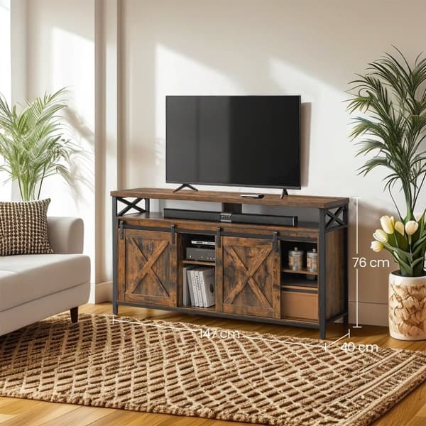 TV-bänk, 40x147x76 cm, Vintage Svart