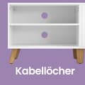 Miniatyrbillede 1 af 5: TV-skab, 140x40x50 cm, Snehvid