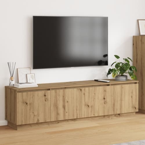 TV Skåp med LED Artisan Ek 180x38x49 cm Konstruerat Trä
