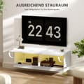 Miniatyrbild 5 av 10: Rootz TV -hängande skåp med LED -belysning - väggmonterat TV -skåp - Flytande TV -enhet - Stylish Design - 120 x 35 x 40,5 cm