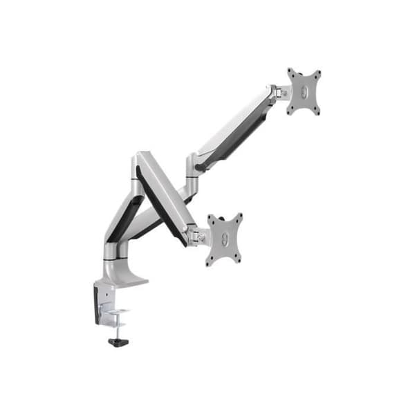 Justerbar arm för 2 LogiLink aluminiummonitorer, kallvalsat stål - Skärmstorlek: 13"-32"