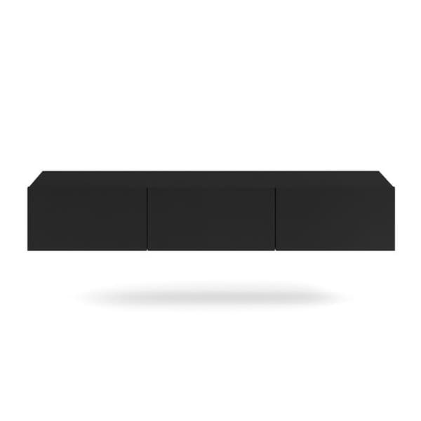 Upphängt TV-skåp 3 dörrar 180x35x29,6 cm svart - DALLYN