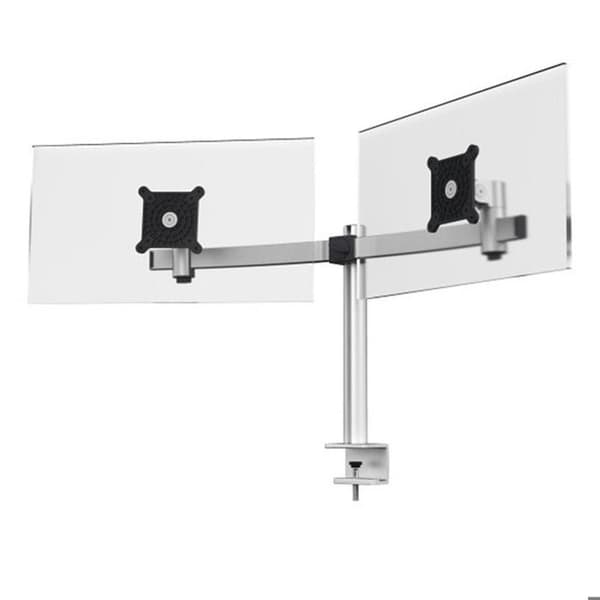 Stöd för 2 skärmar - DURABLE - 508523 - Justerbar - VESA 21-27" - Rotera 360° Silver