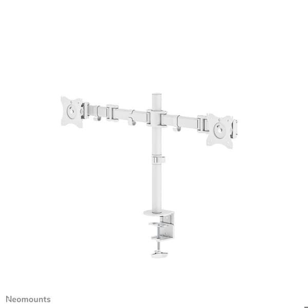 NEWSTAR NM-D135DWHITE Plattskärmsställ för skrivbord - Vit - 2 skärm(ar) stöds 68,6 cm - 16 kg Max - 75x75 VESA Standard