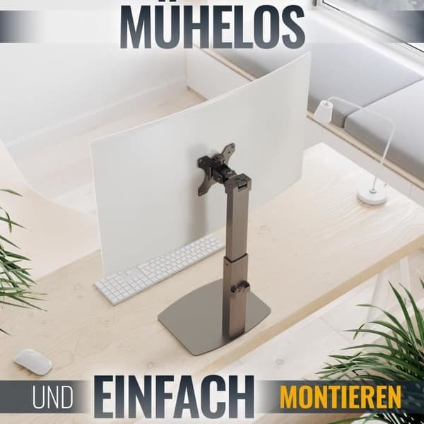 Stöd för PC-skärm - RICOO - TS4011 - 17-32 tum - Vridbar - Neutralt - Höjdjusterbar